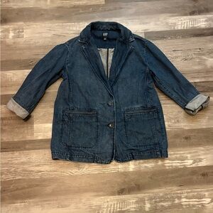 GAP Women's Boyfriend Blazer Denim Jacket